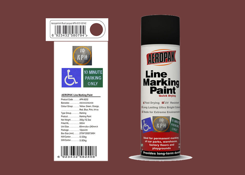 AEROPAK anti rust lacquer Line Marking Spray Paint for road with MSDS