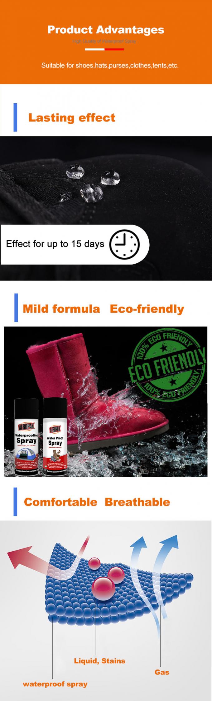 200 ml płynnej tkaniny Aeropak Wodoodporny spray ISO9001 REACH 1