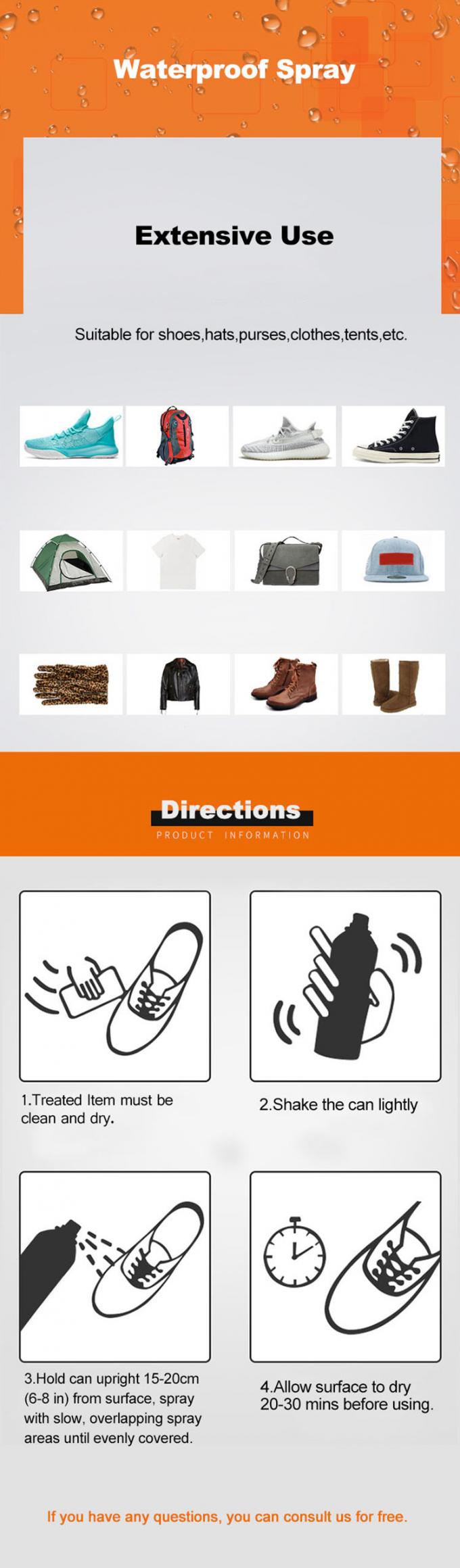 200 ml płynnej tkaniny Aeropak Wodoodporny spray ISO9001 REACH 3