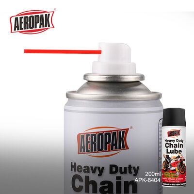 AEROPAK 200ml Aerosol Heavy Duty Anti Rust Bike Motorcycle Chain Lube Lubricant Spray with Base Oil Automotive Lubricant