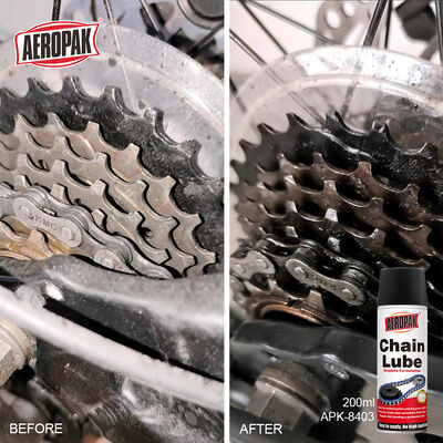 AEROPAK 200ml Automotive Chain Lube Spray Base Oil for Noise Reduction Drag Reduction Improved Transmission Efficiency Fast