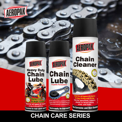 AEROPAK 200ml Automotive Chain Lube Spray Base Oil for Noise Reduction Drag Reduction Improved Transmission Efficiency Fast