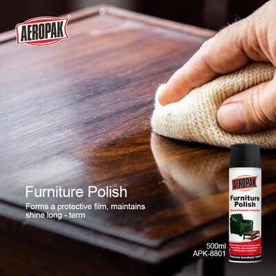 Aeropak 500ml Eco-Friendly Aerosol Spray Furniture Polish Wax High Active Content for Wood Anti-Dry Crack Scratch Protection